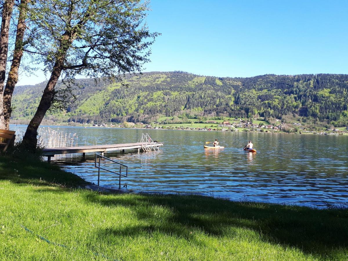 Anna Seeblick Appartement, Haus Haensel&Gretel Am Ossiachersee Mit Direktem Seezugang, Hallenbad Bodensdorf Ngoại thất bức ảnh